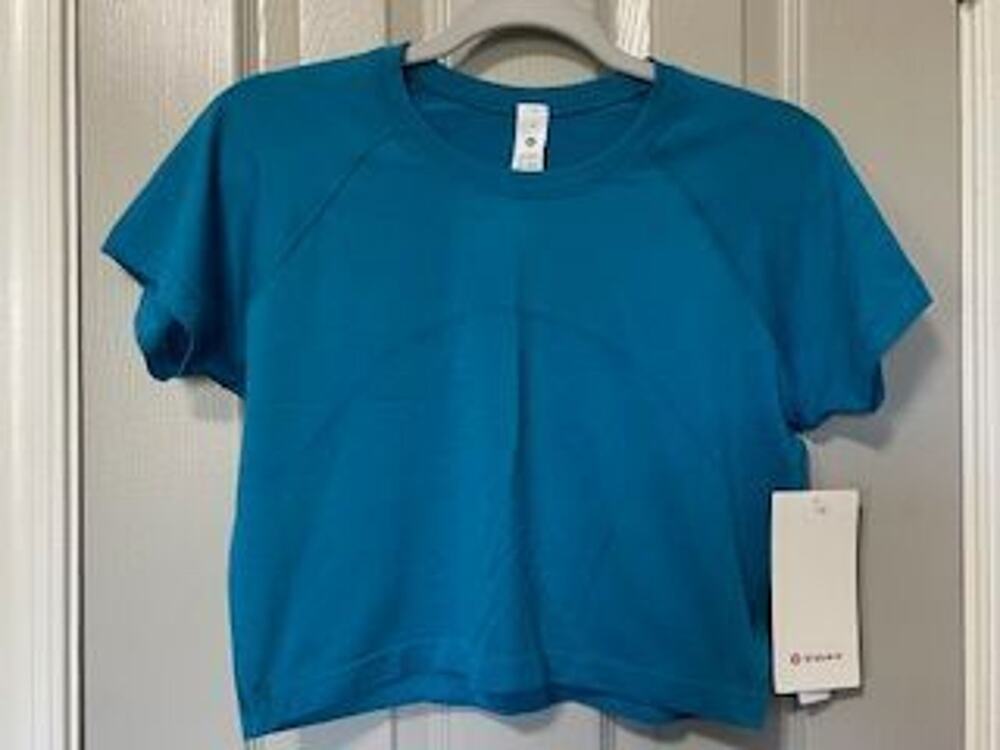 #T311 NWT Lululemon swiftly tech cropped short sleeve 2.0 size 12